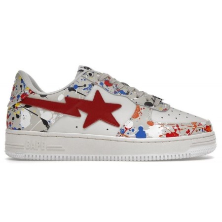 Bapesta Low 'Paint Splatter - Ivory'