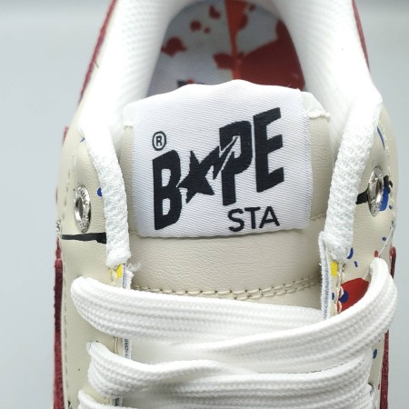 Bapesta Low 'Paint Splatter - Ivory'